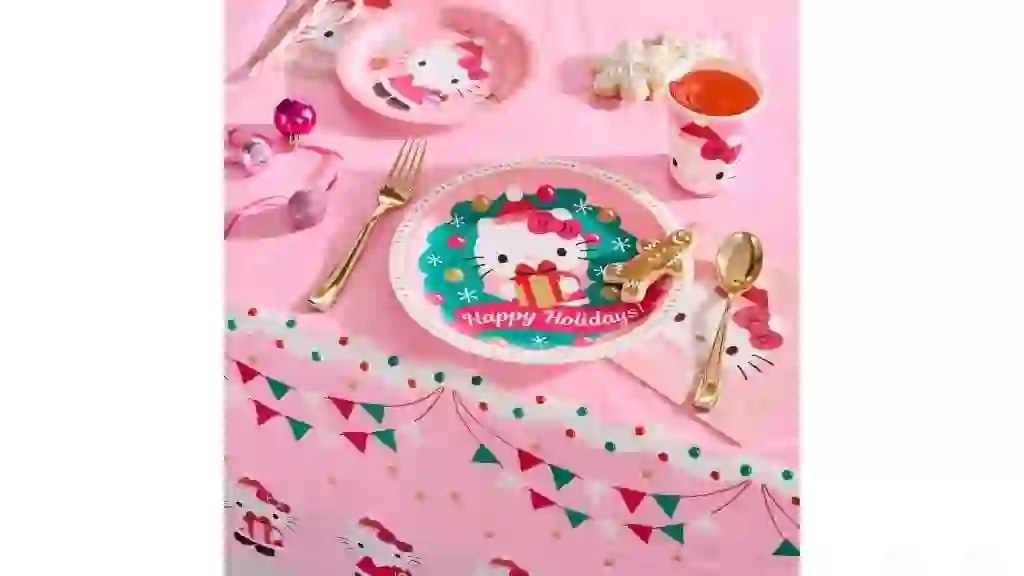 American Greetings 9 fl. oz. Hello Kitty Christmas Paper Party Favor Cups, Disposable (8-Count)