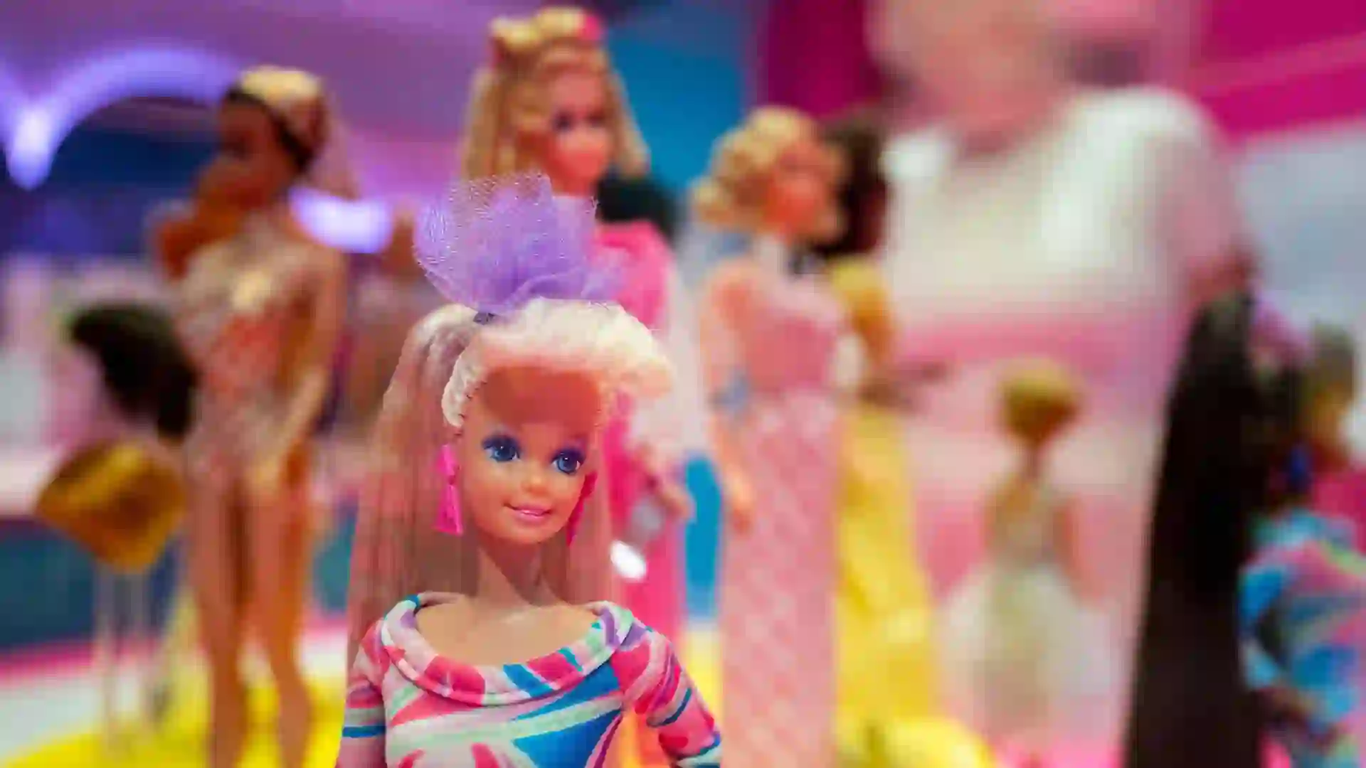 'Totally Hair Barbie Doll', 1992, at a preview of a 'Barbie: The Exhibition' at the Design Museum.