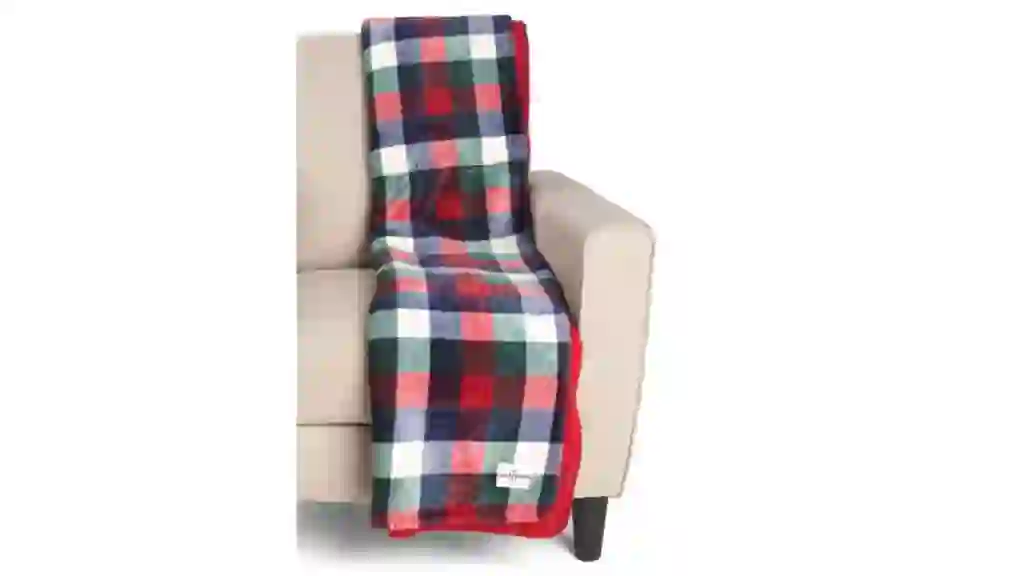 Marshalls TOMMY HILFIGER Otis Plaid Plush Sherpa Reversible Throw