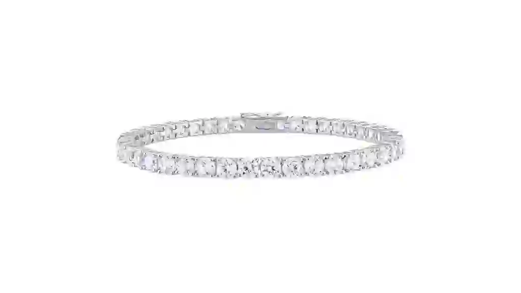 Round Cut Lab Created Gemstone Tennis Bracelet in Sterling Silver Sams Club