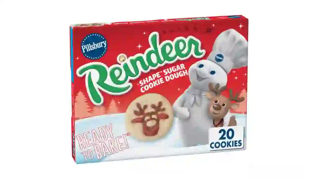 Pillsbury Ready-to-Bake Reindeer Shape Sugar Cookie Dough
