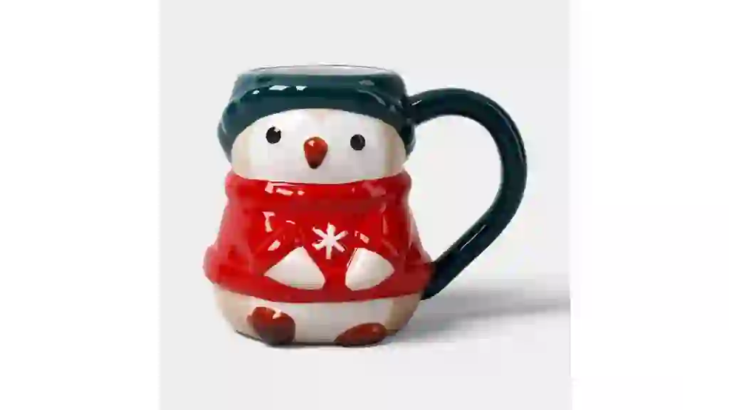 Christmas Earthenware Figural Mini Mug
