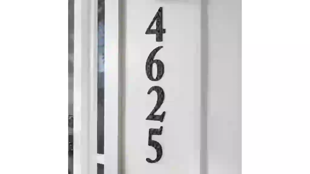 Everbilt Black Cast Iron House Number