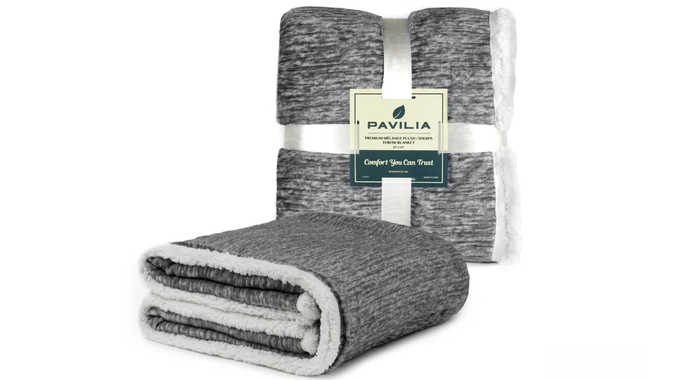 sherpa fleece throw blanket