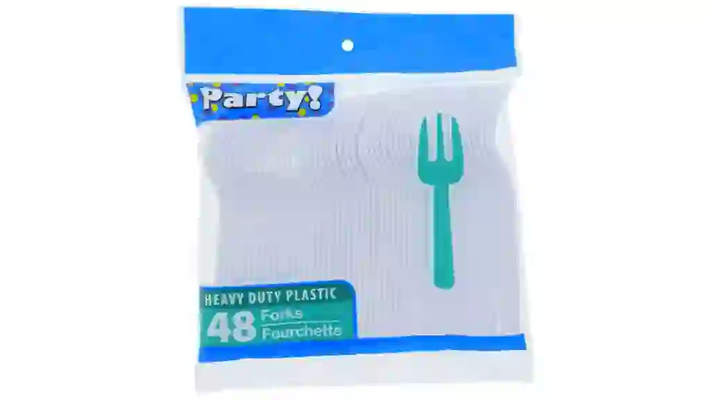 White Plastic Forks, 48-ct. Bags
