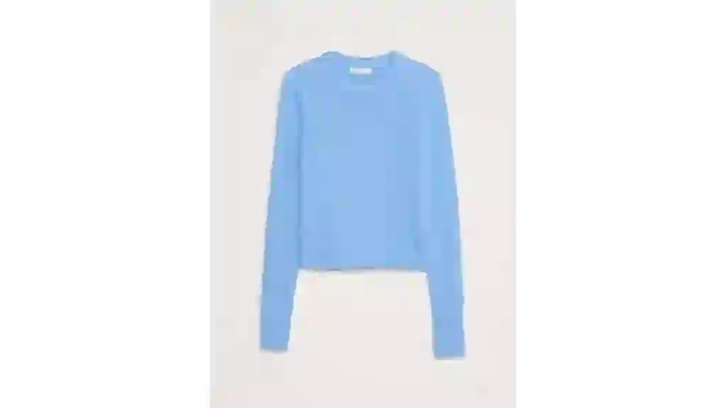 Shrunken Eversoft Cotton-Silk Crew-Neck Sweater