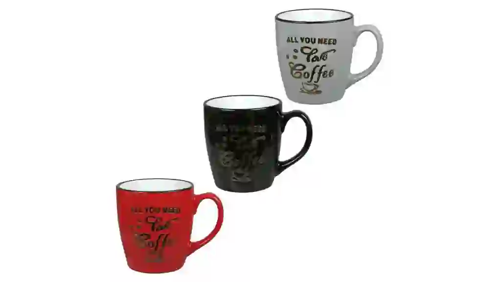Glazed Metallic Clay Sentiment Mugs, 14 oz.
