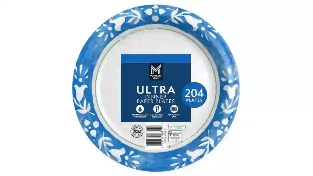 Member's Mark Ultra Dinner Paper Plates, 10", 204 ct.