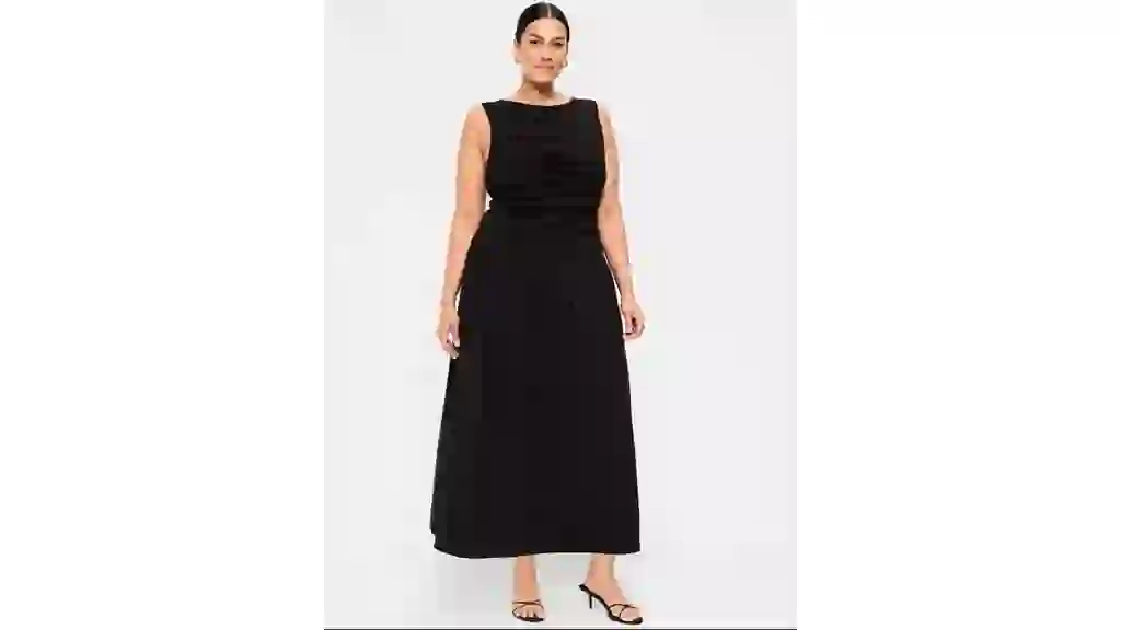 Fit & Flare Drop-Waist Maxi Dress