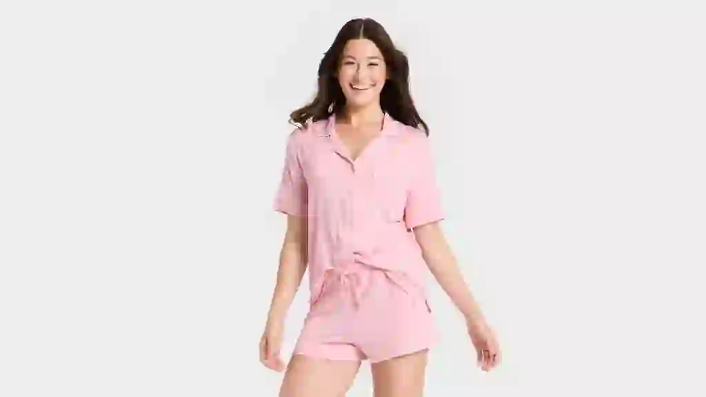 Auden Women's Cloud Knit Short Sleeve Pajama Set Target