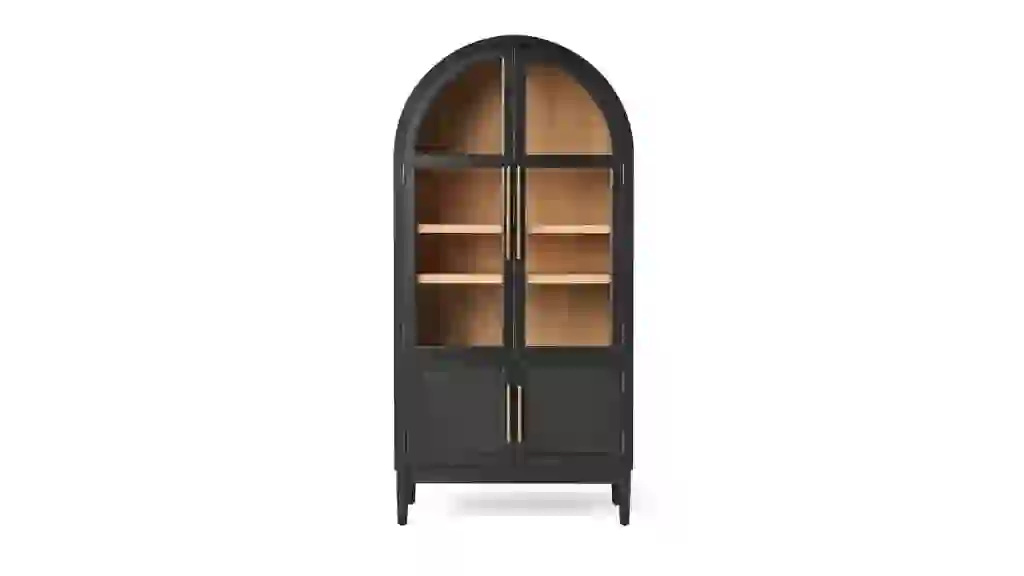 Storage Cabinet With Rattan Cabinet Doors