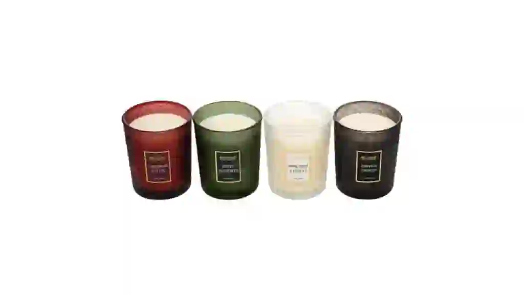 Bellevue Embossed Glass Candles