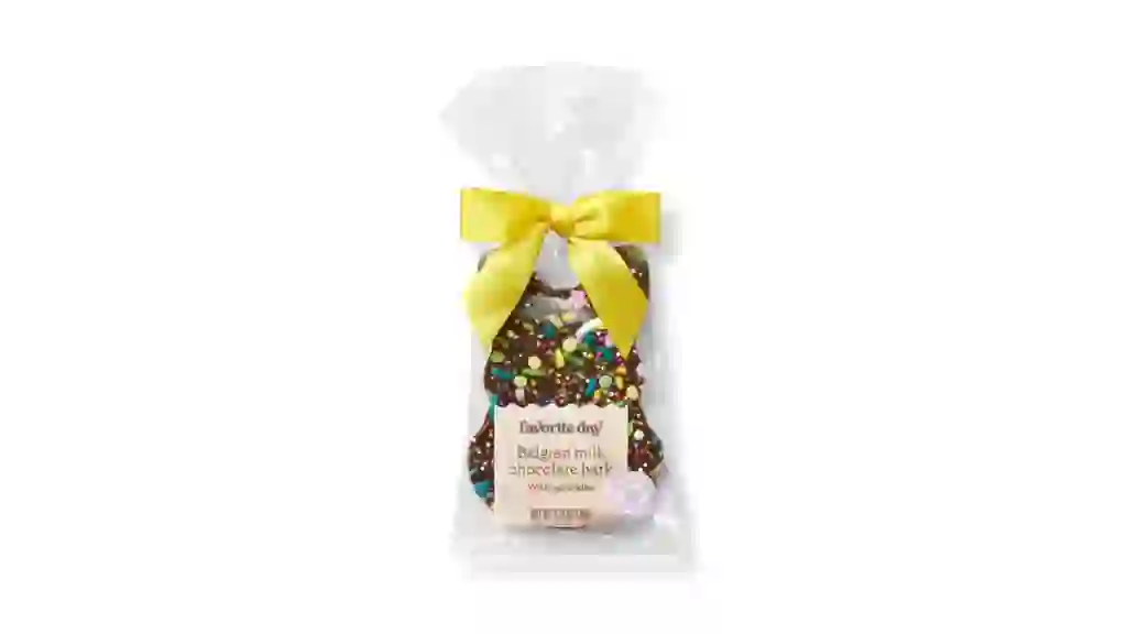 Spring Bunny Easter Bark with Belgian Milk Chocolate Candy