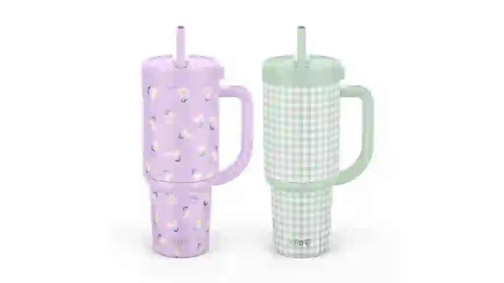 Aloe Oasis Stainless Steel Tumbler with Handle