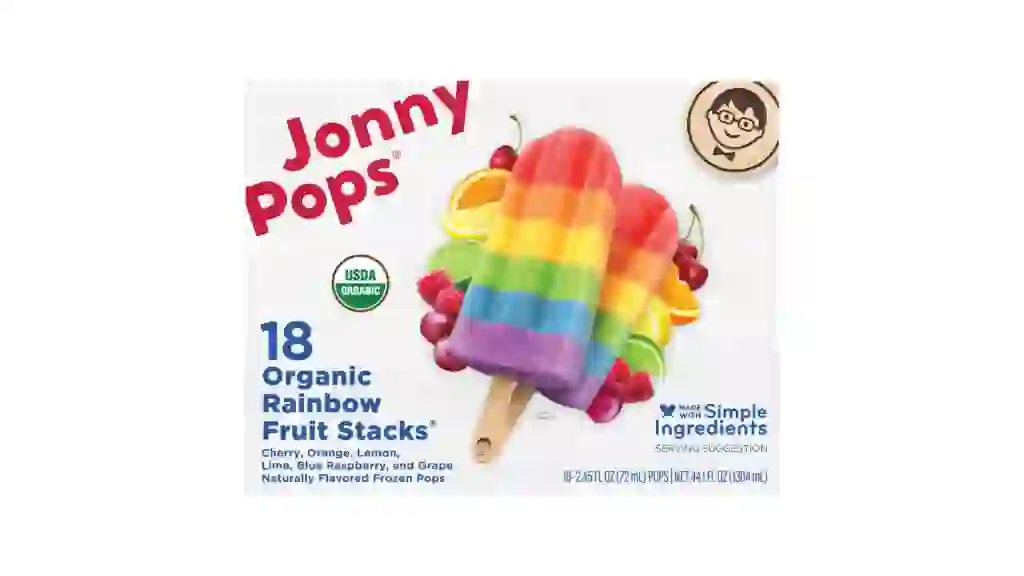 JonnyPops Organic Rainbow Fruit Stacks