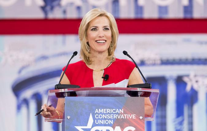 Mandatory Credit: Photo by Michael Brochstein/Sopa Images/Shutterstock (9437585j)Laura Ingraham speaks at CPACCPAC Conference, National Harbor, USA - 23 Feb 2018.
