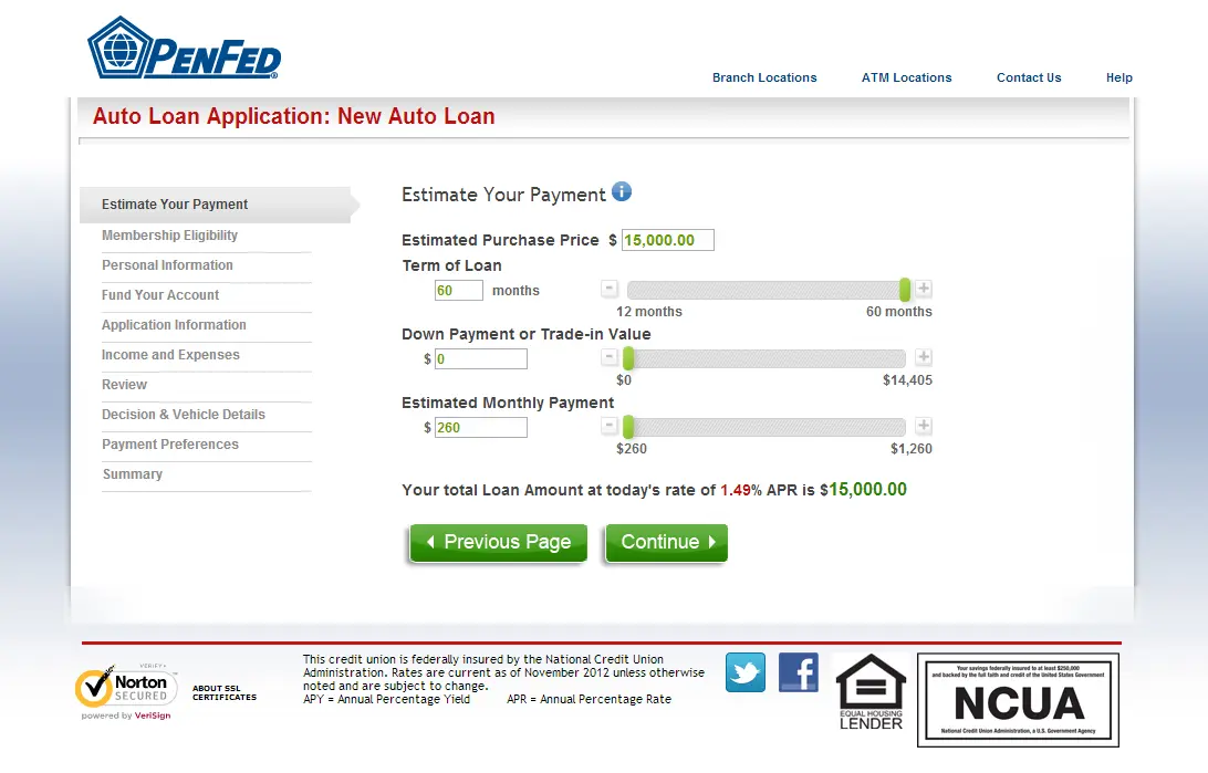 PenFed auto loans