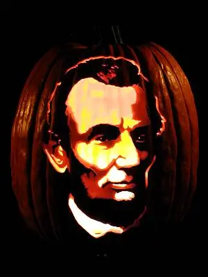 abraham lincoln pumpkin carving