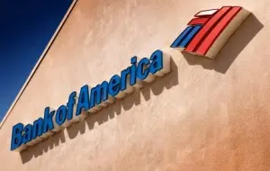 Bank of America logo on a building
