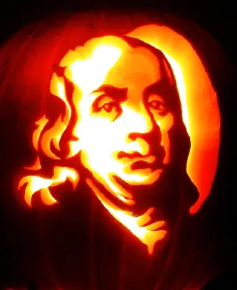 benjamin franklin pumpkin carving