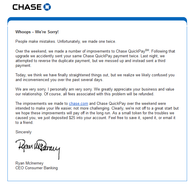 chase person to person quickpay