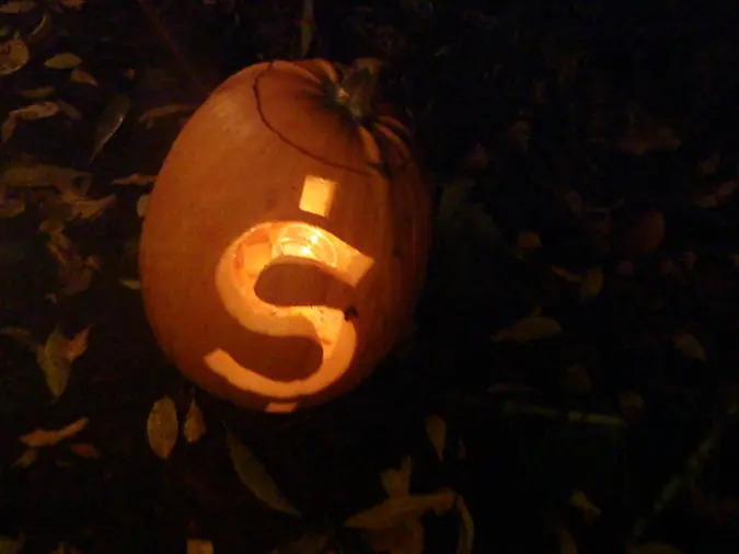 dollar sign pumpkin