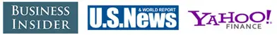 Business Insider, US News, Yahoo Finance logos
